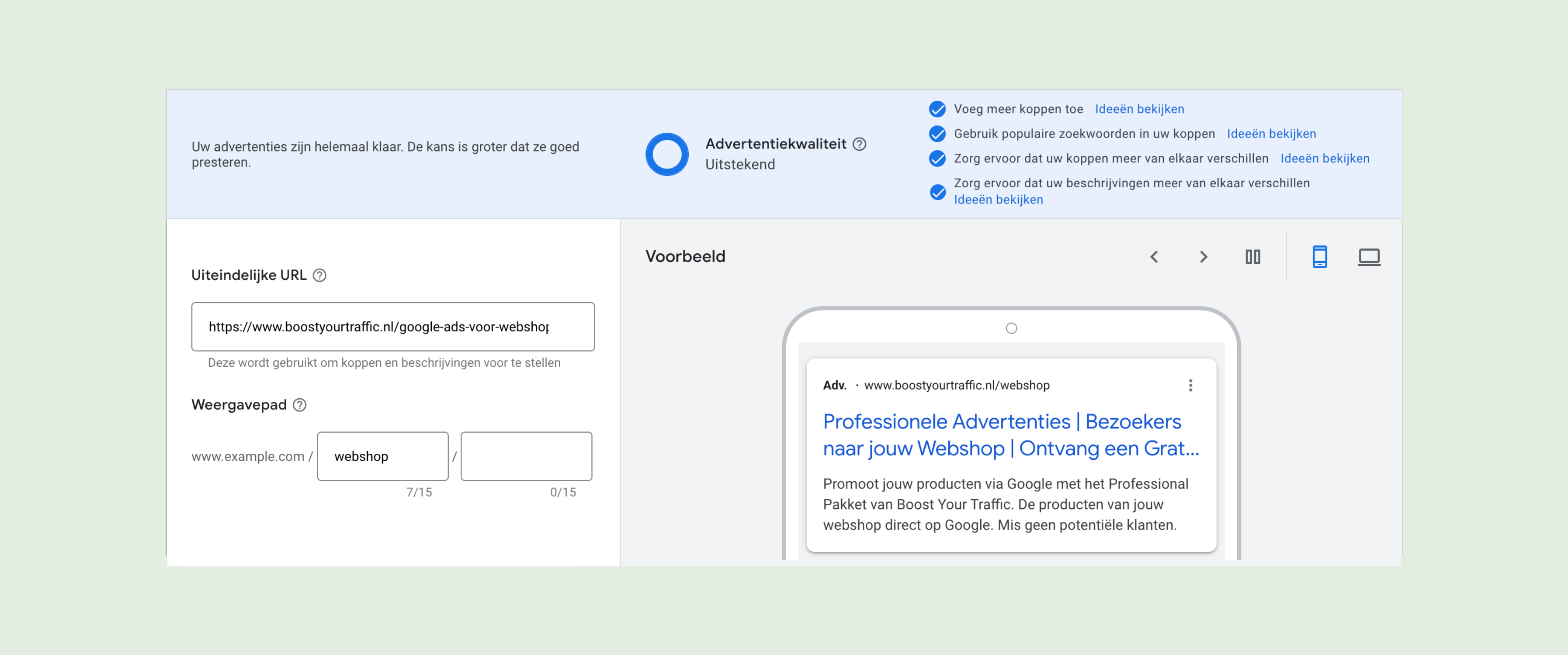 Google Search campagne