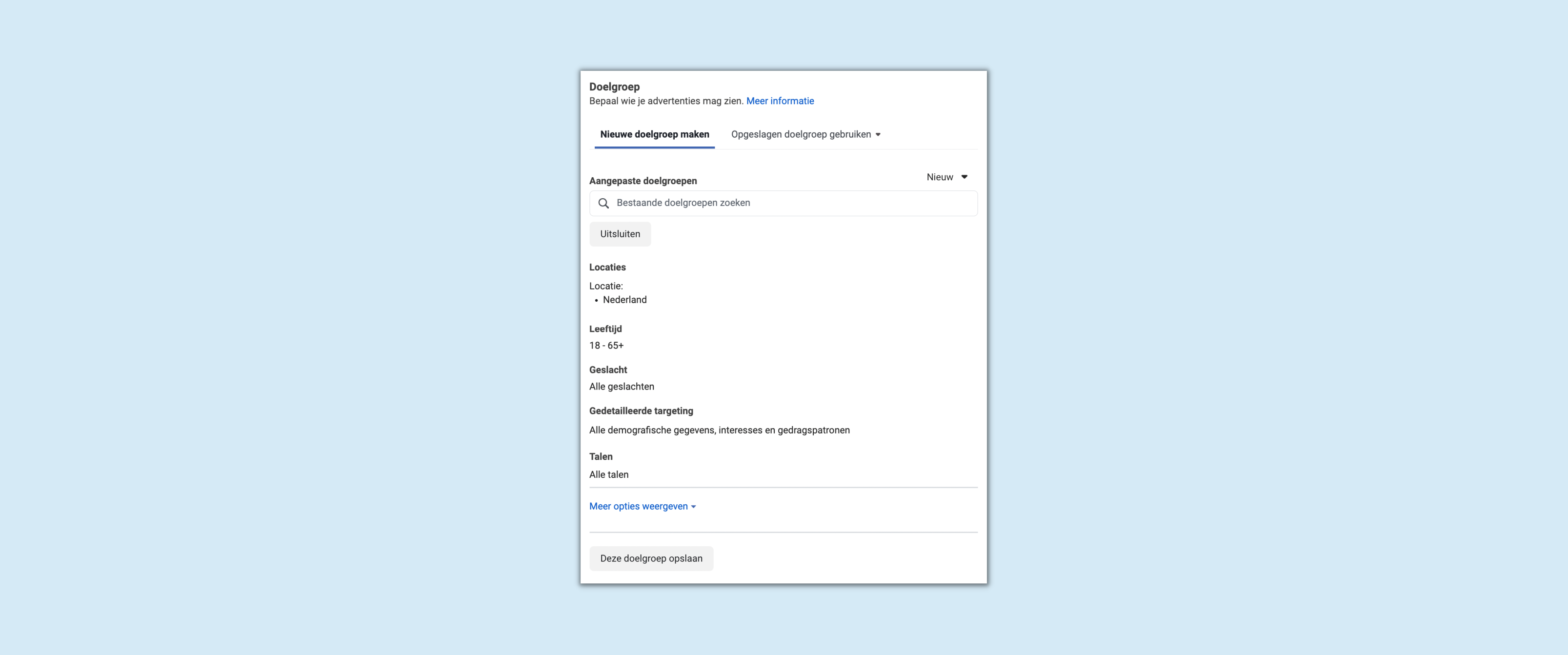 Doelgroep Facebook advertenties